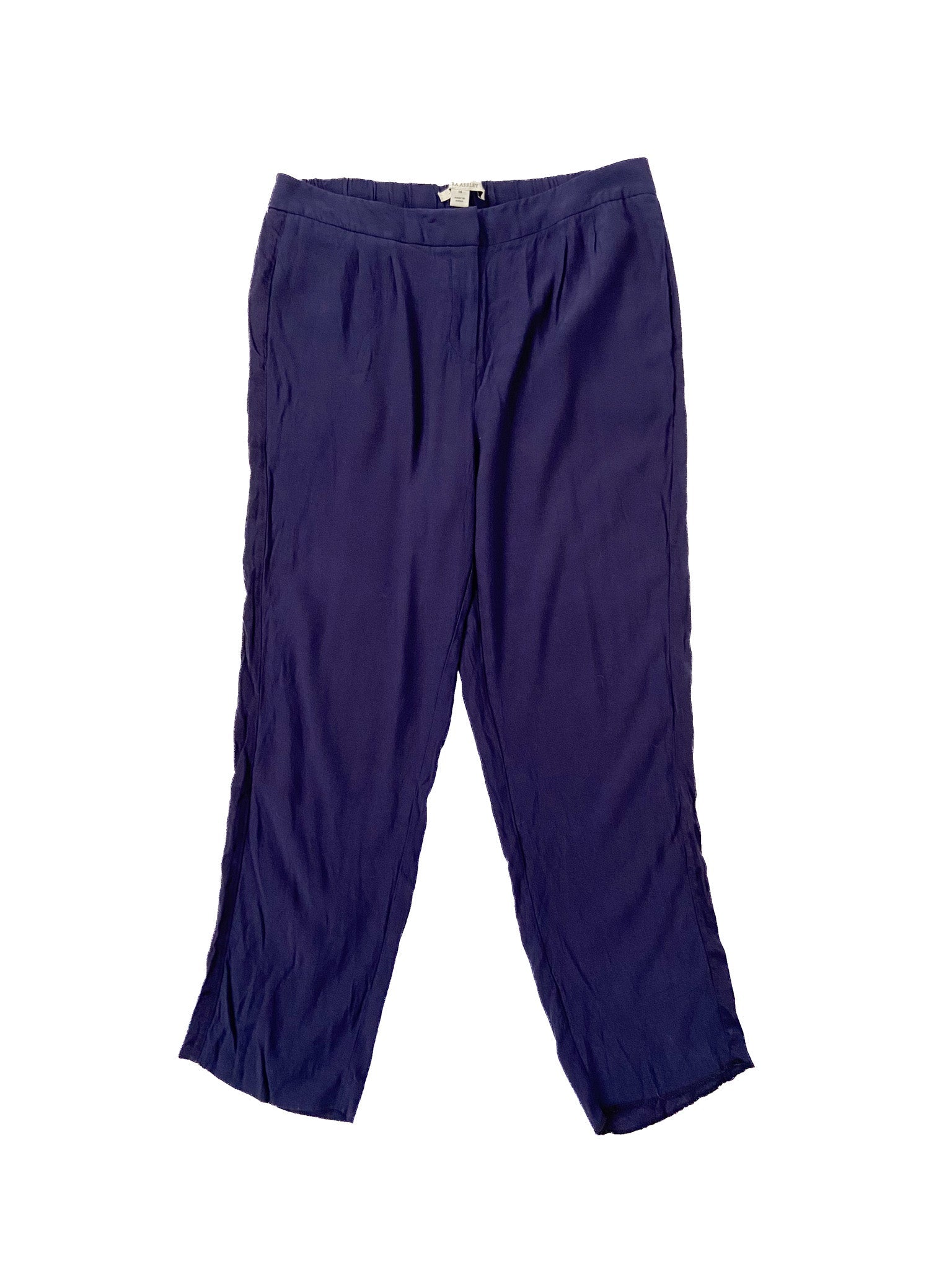 Pantalon marine léger taille élastique taille 14