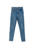 Jean skinny femme taille haute bleu, taille 6, en denim extensible