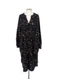 Robe midi noire à manches longues avec poches Taille 20