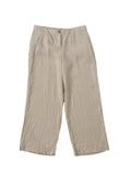 Pantalon large en lin beige taille 14