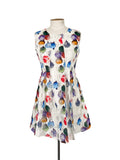 Robe courte sans manches blanche Taille 38 Décontractée Polyester Usage quotidien