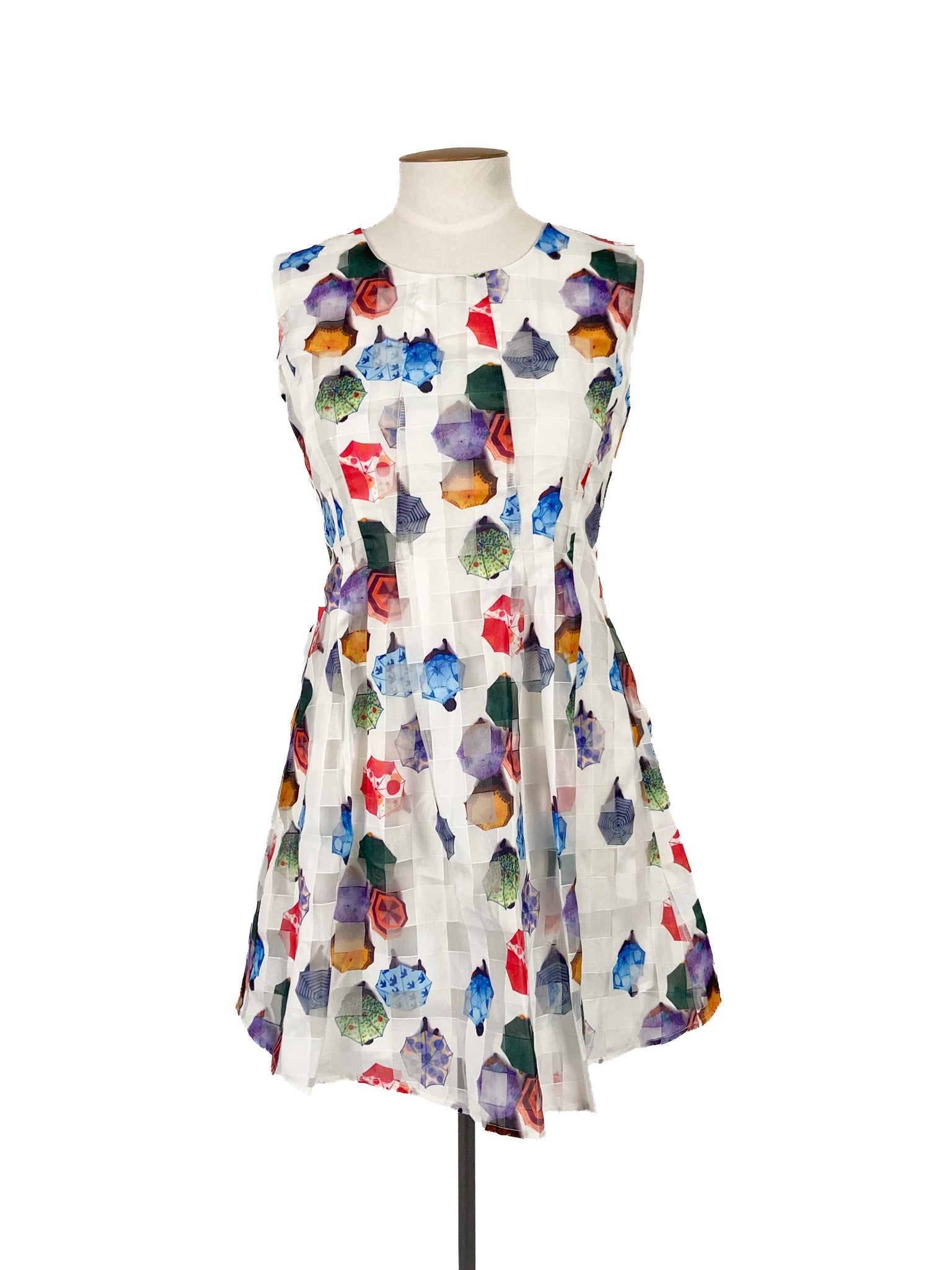Robe courte sans manches blanche Taille 38 Décontractée Polyester Usage quotidien