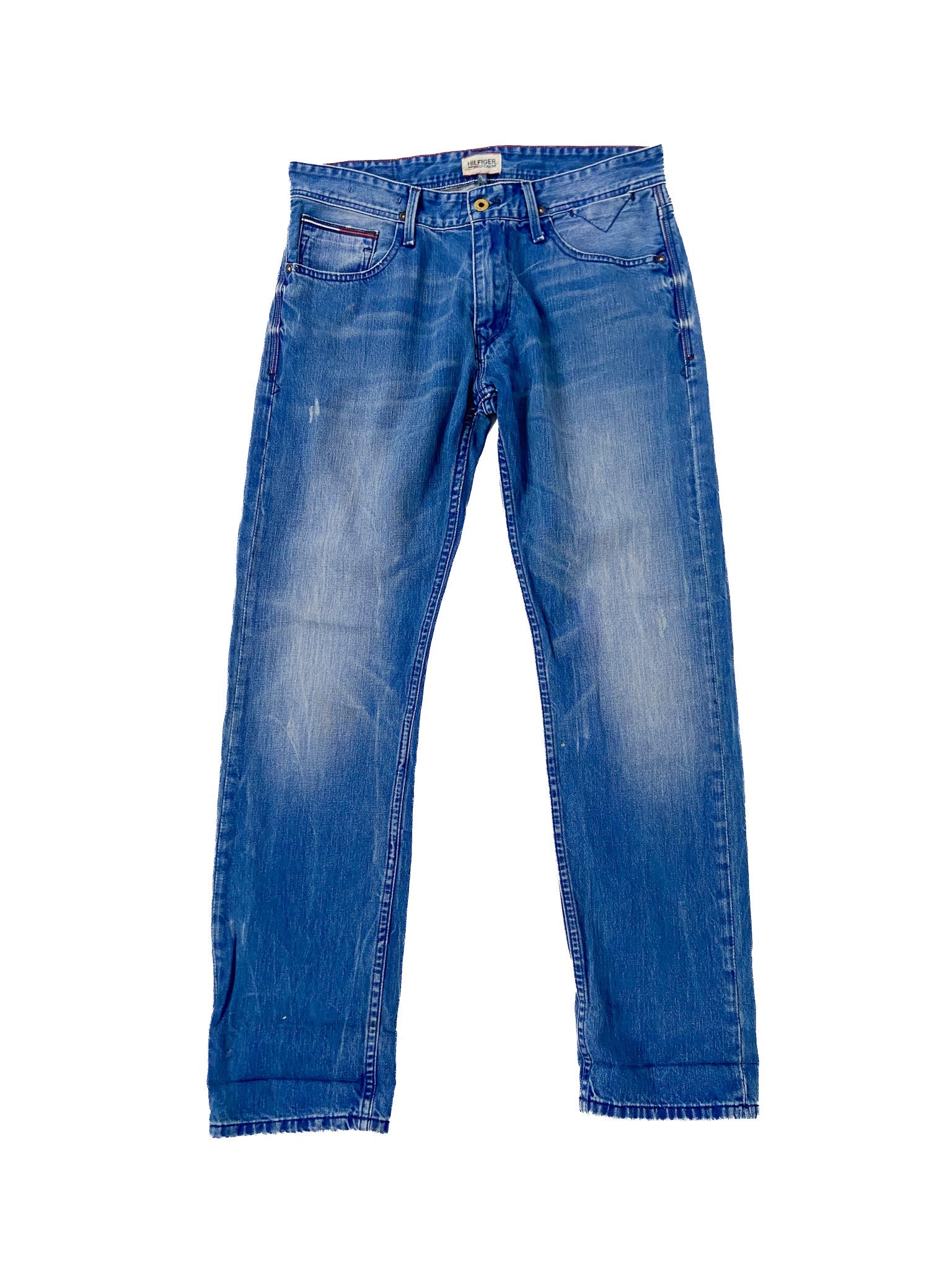 Jeans droits en coton bleu pour femme, taille 40, très bon état
