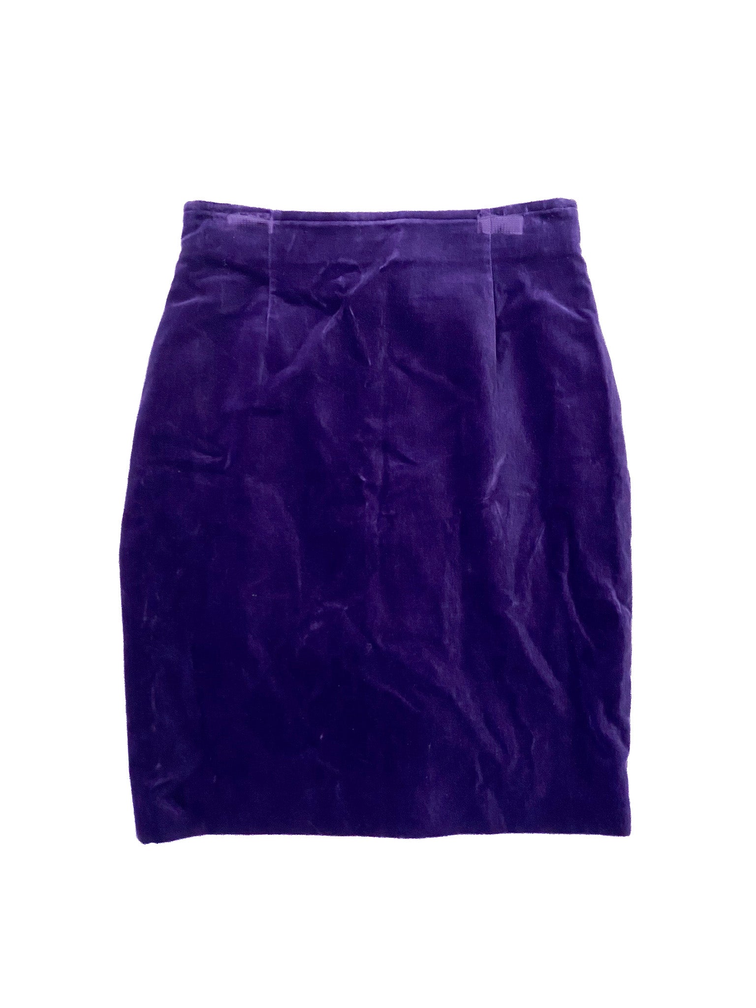 Mini-jupe violette décontractée légère en coton modal taille S