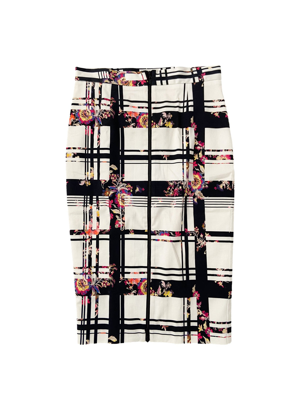 Jupe midi multicolore Taille 38 Mélange coton-élasthanne