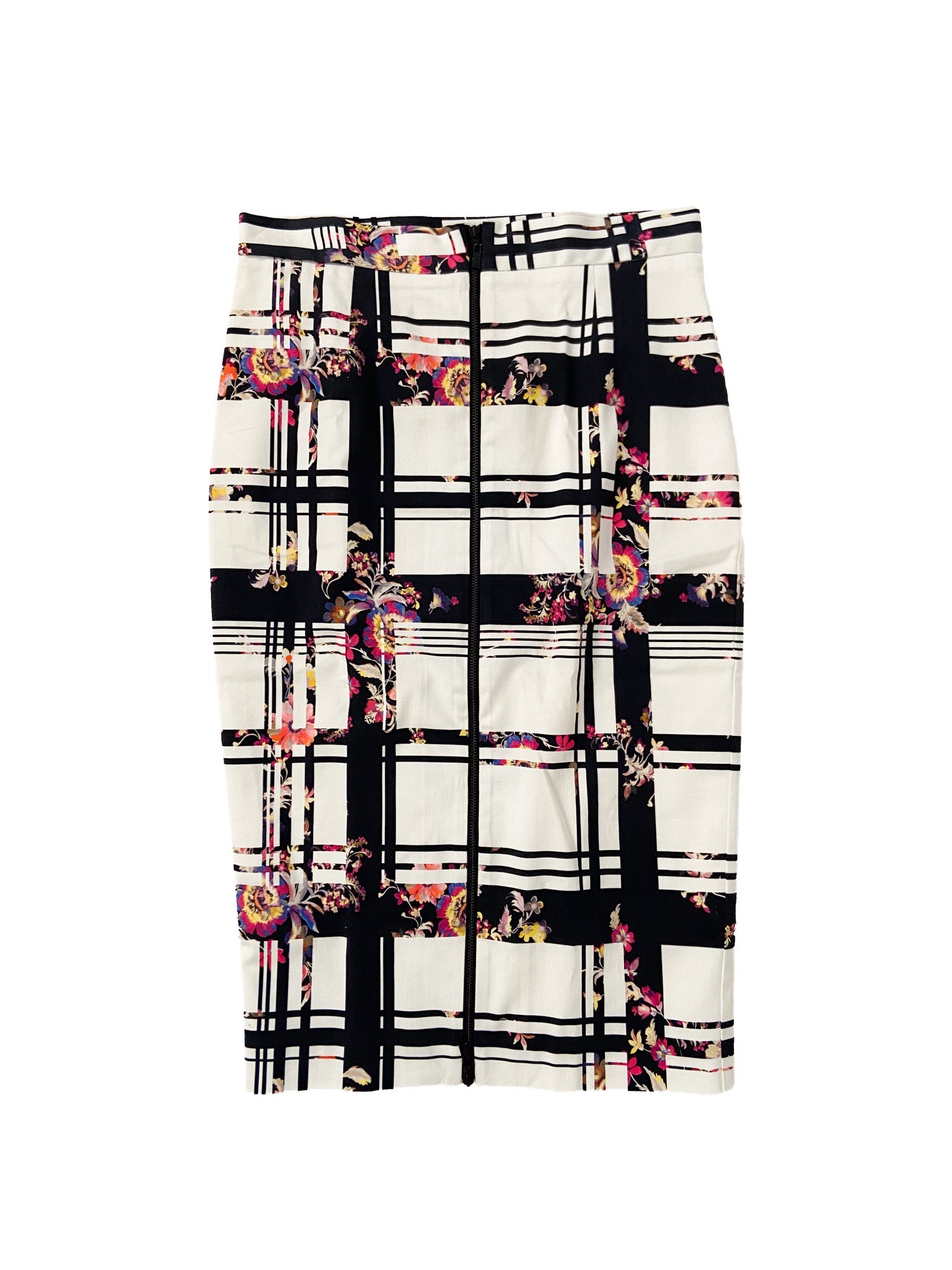Jupe midi multicolore Taille 38 Mélange coton-élasthanne