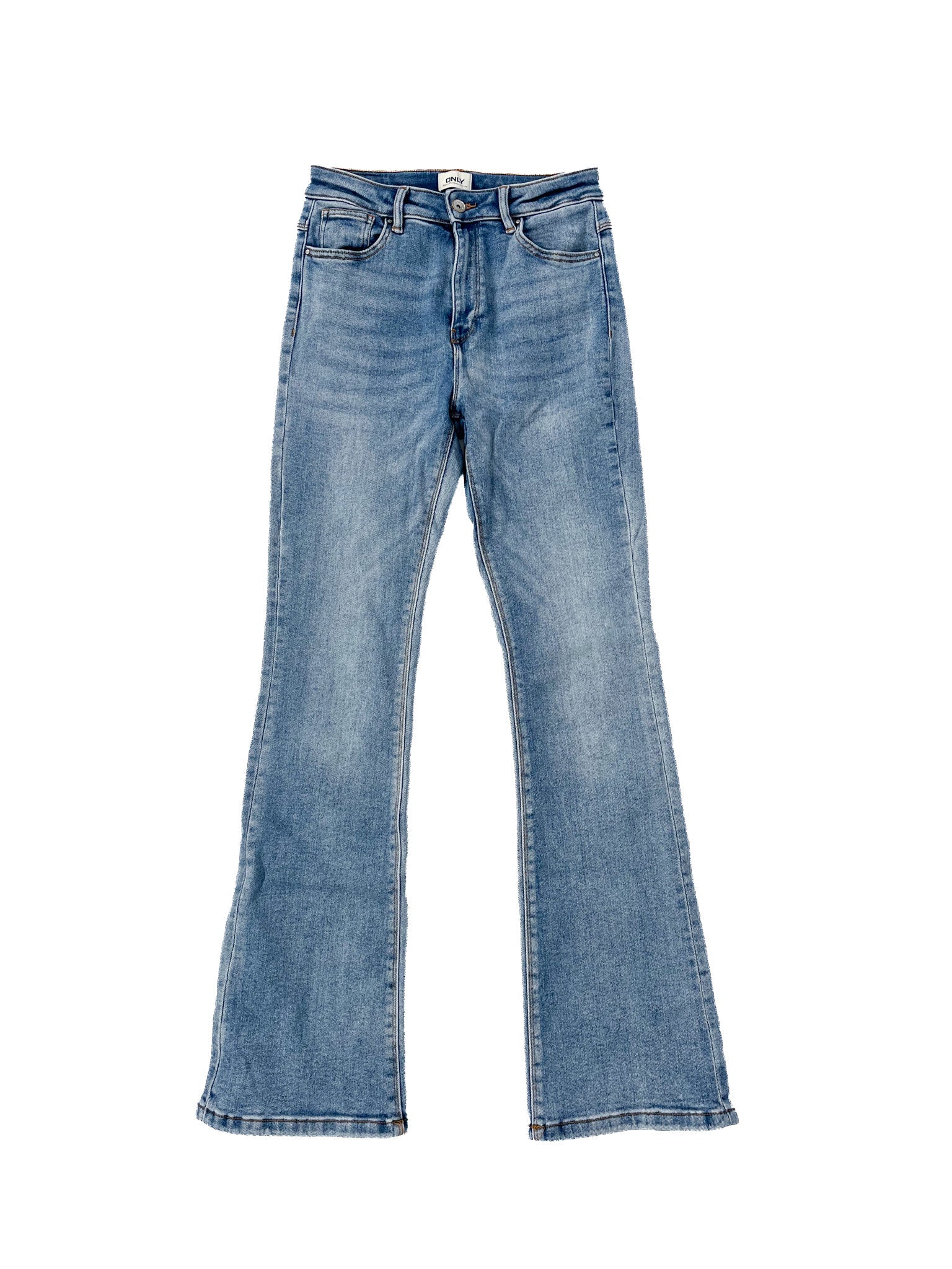 Jean évasé taille haute bleu, taille 36