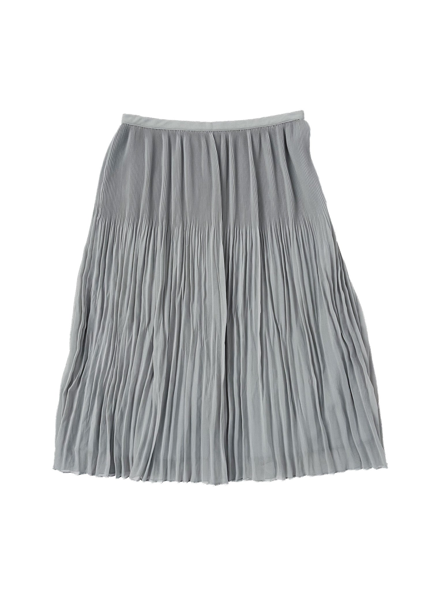 Jupe plissée mi-longue verte Taille XS Polyester léger Femme