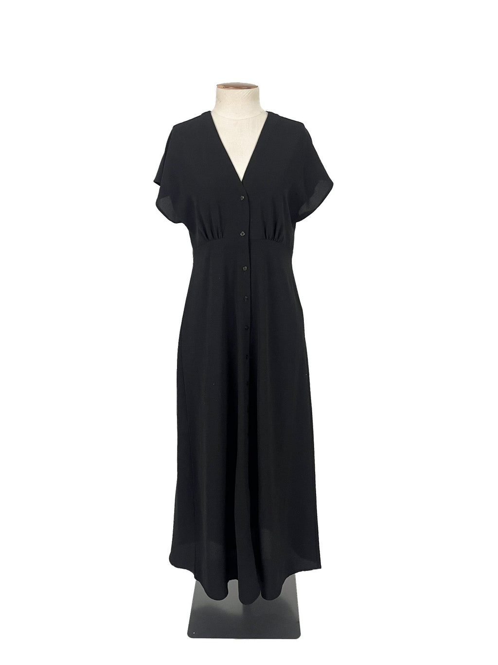Robe longue noire Taille S Légère Unie Sans manches Femme