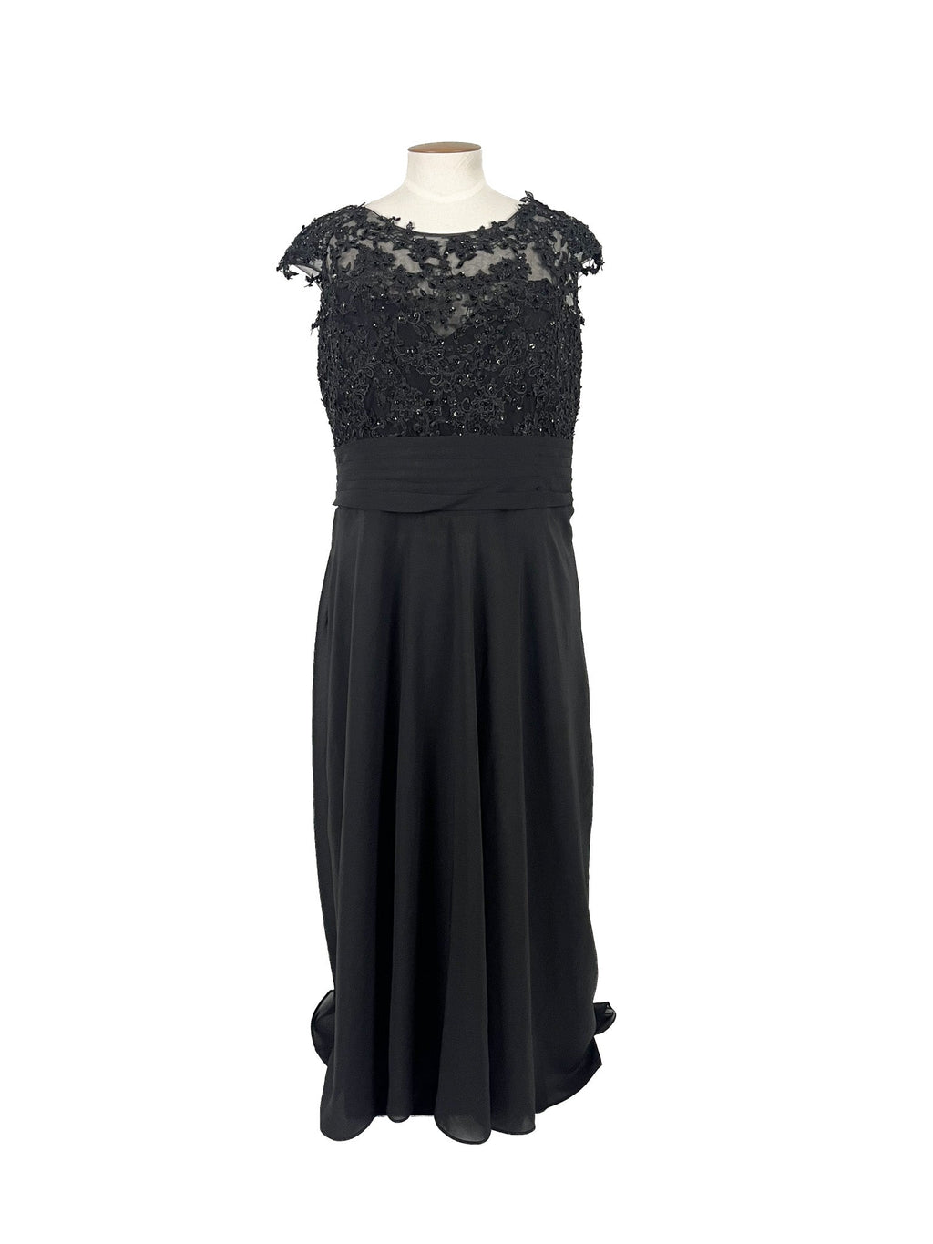 Robe longue sans manches noire taille 22 coupe décontractée
