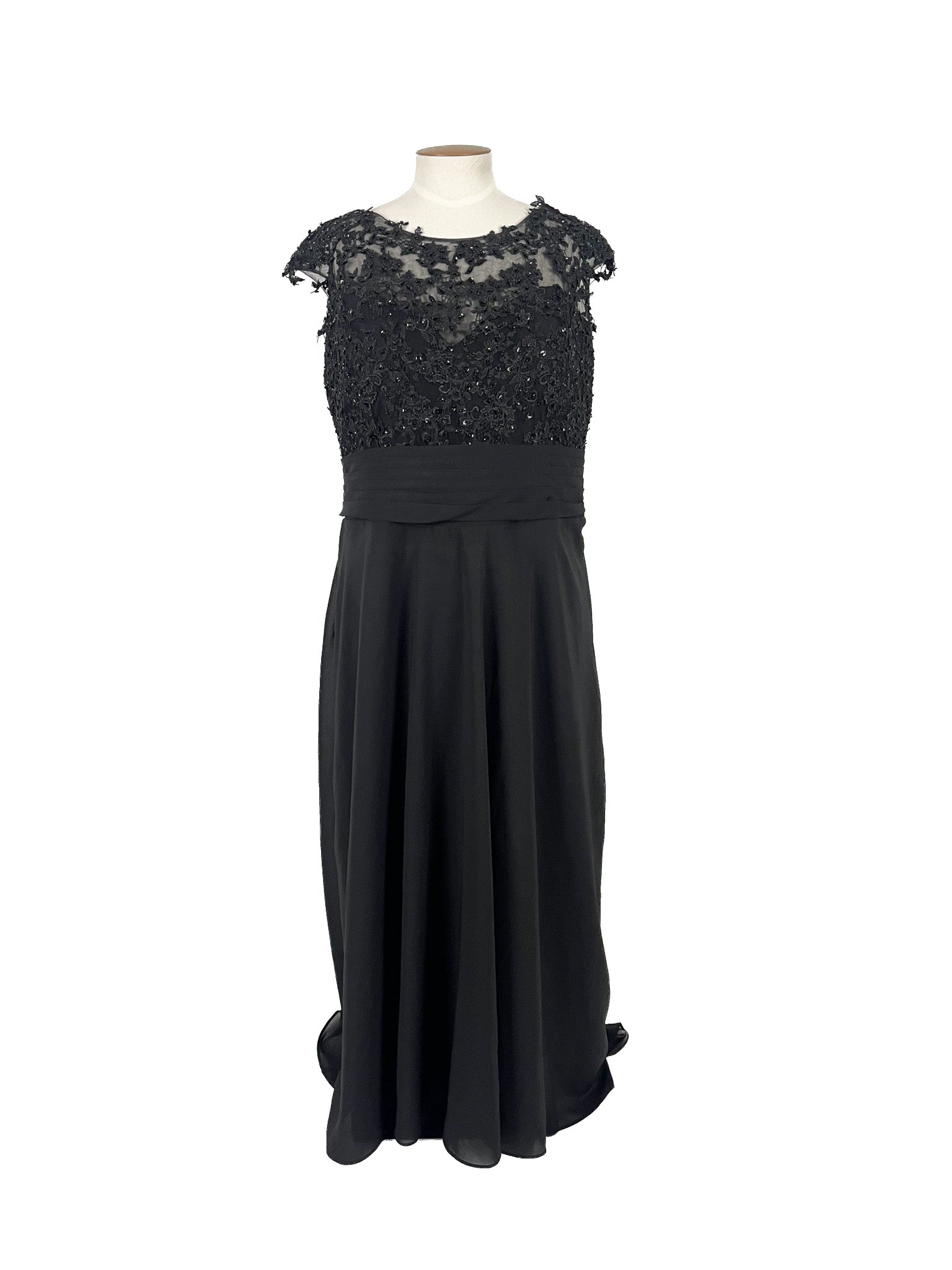 Robe longue sans manches noire taille 22 coupe décontractée