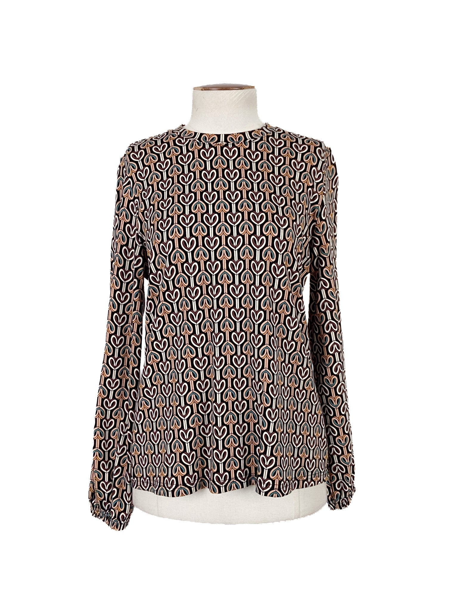 Haut extensible à manches longues multicolore Taille M