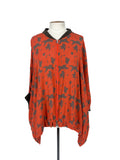 Veste courte à manches courtes orange pour femme, légère et décontractée, taille M