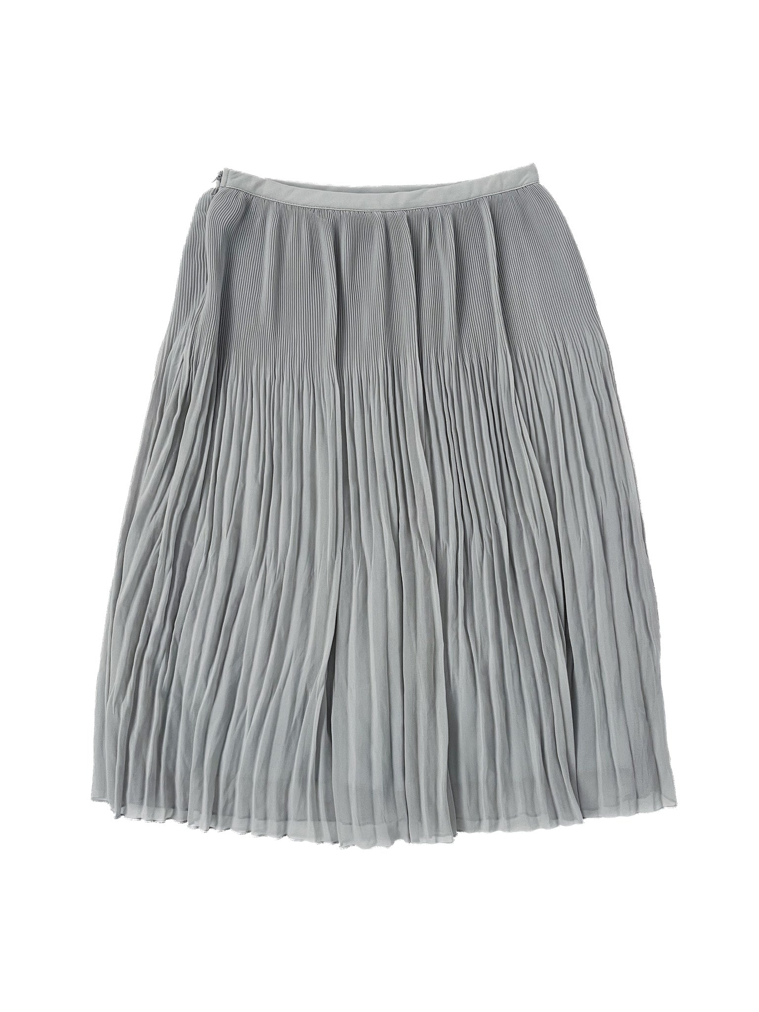 Jupe plissée mi-longue verte Taille XS Polyester léger Femme