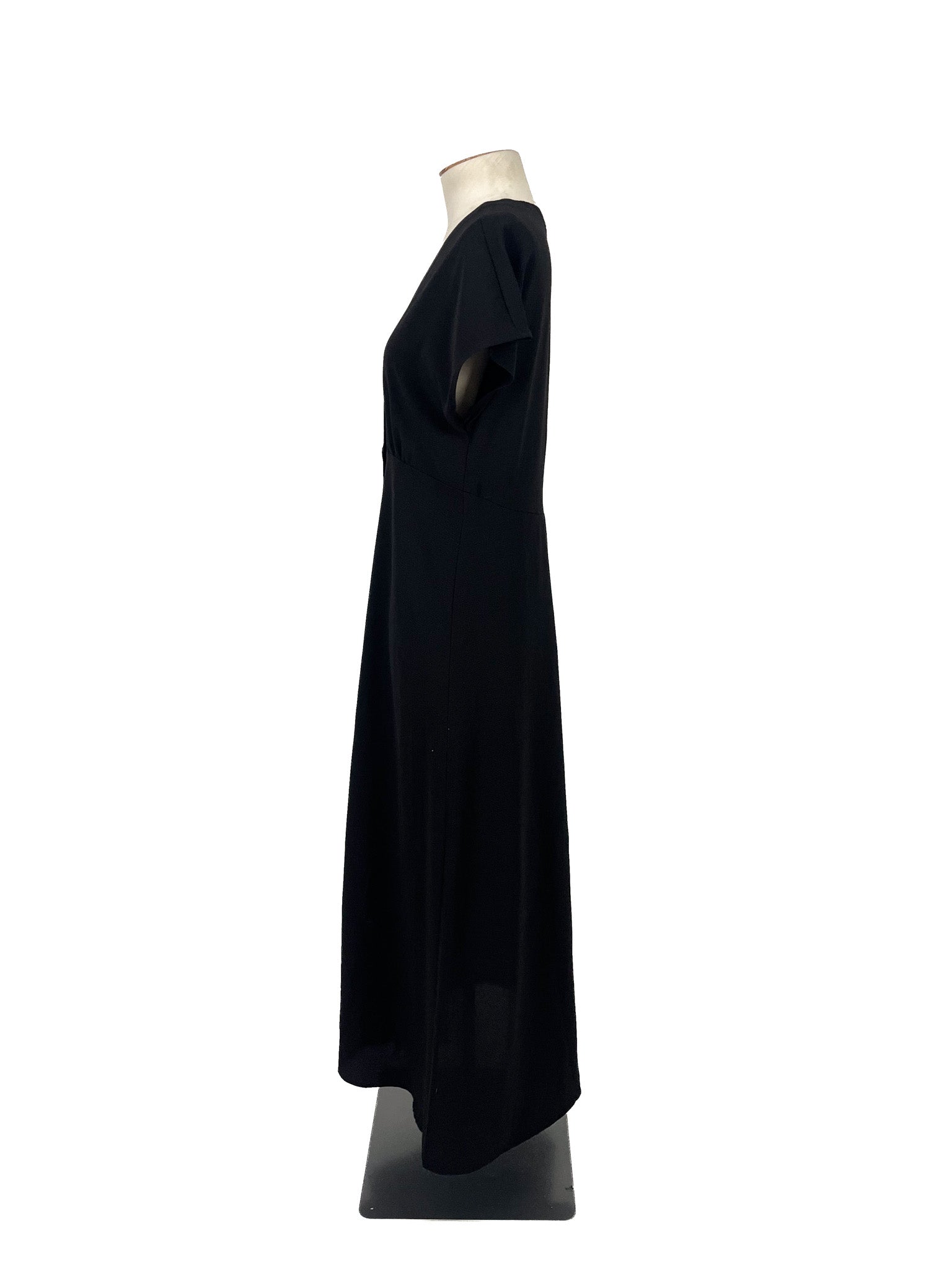 Robe longue noire Taille S Légère Unie Sans manches Femme