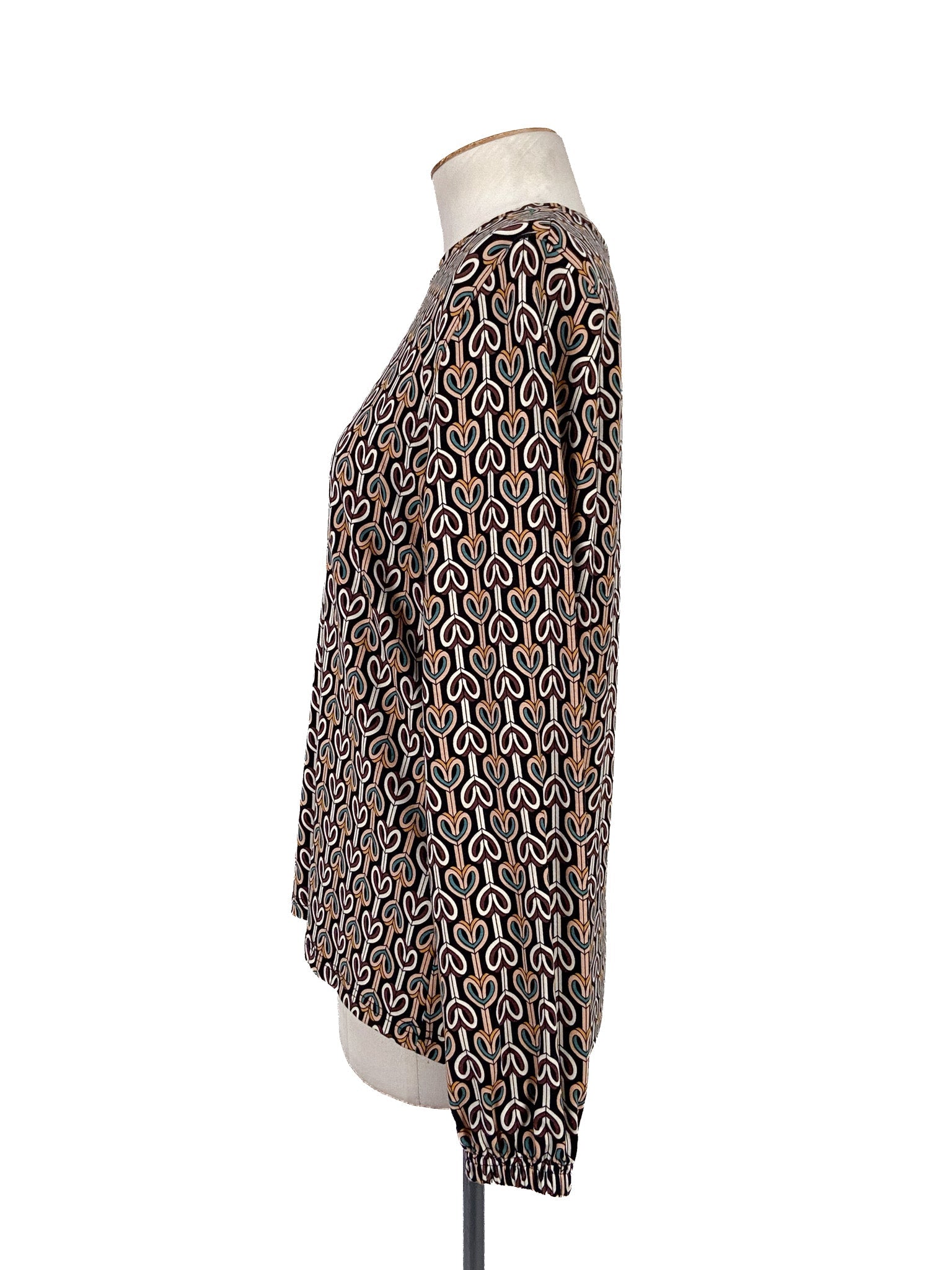 Haut extensible à manches longues multicolore Taille M