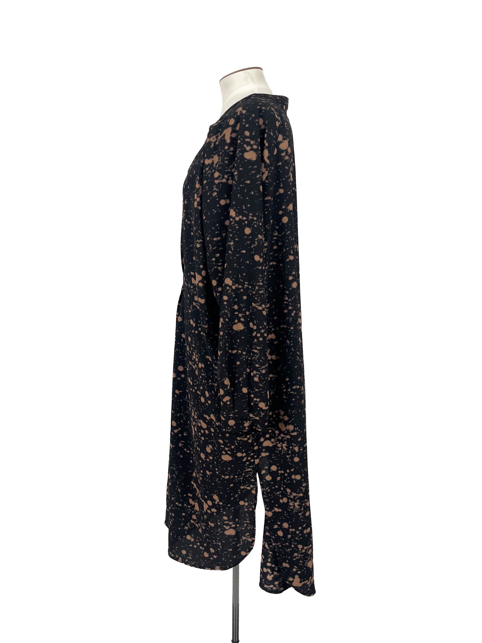Robe midi noire à manches longues avec poches Taille 20