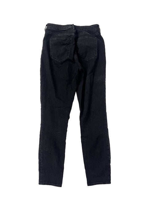 Jean slim noir taille haute en coton pour femme, taille 8