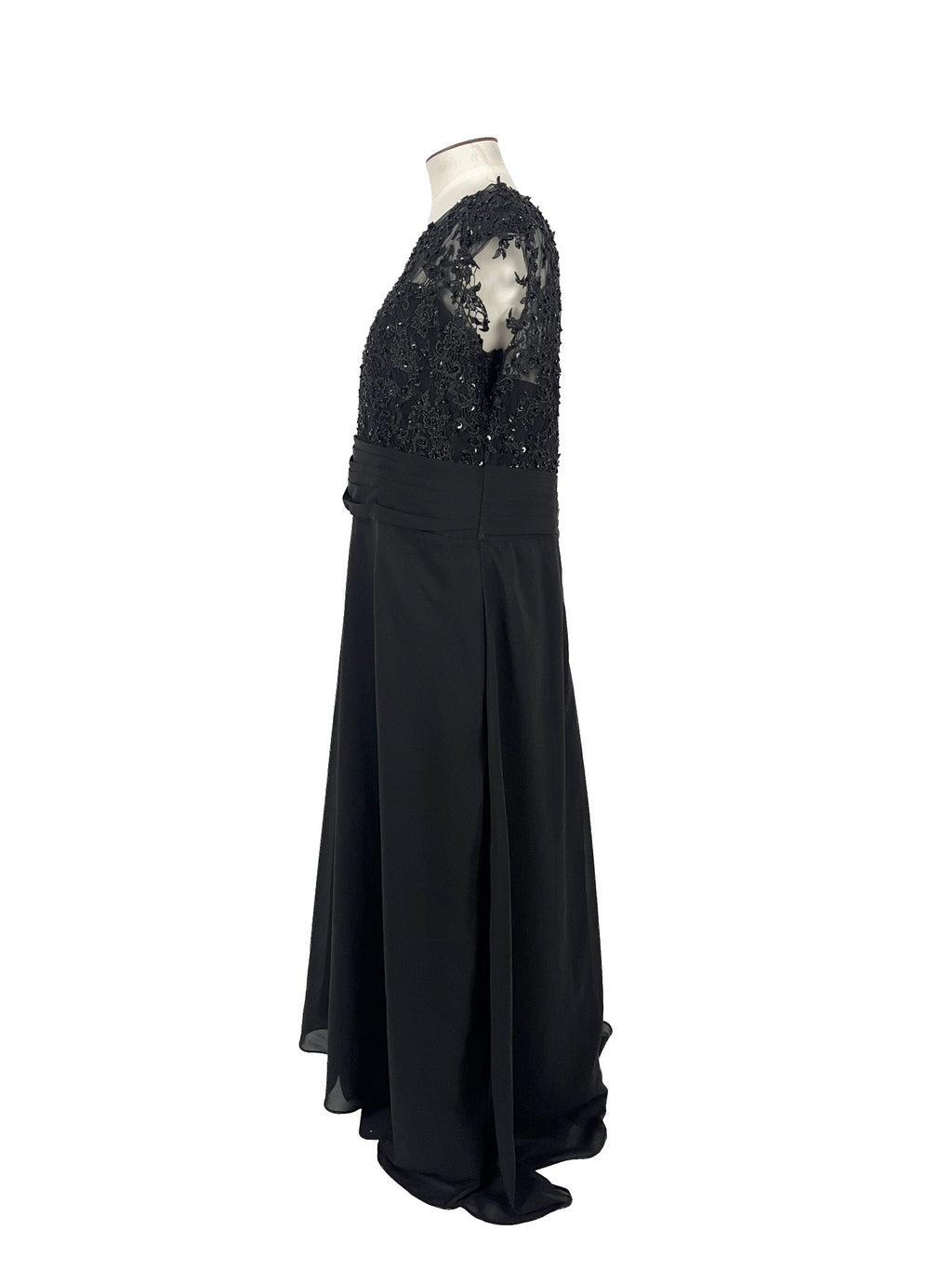 Robe longue sans manches noire taille 22 coupe décontractée