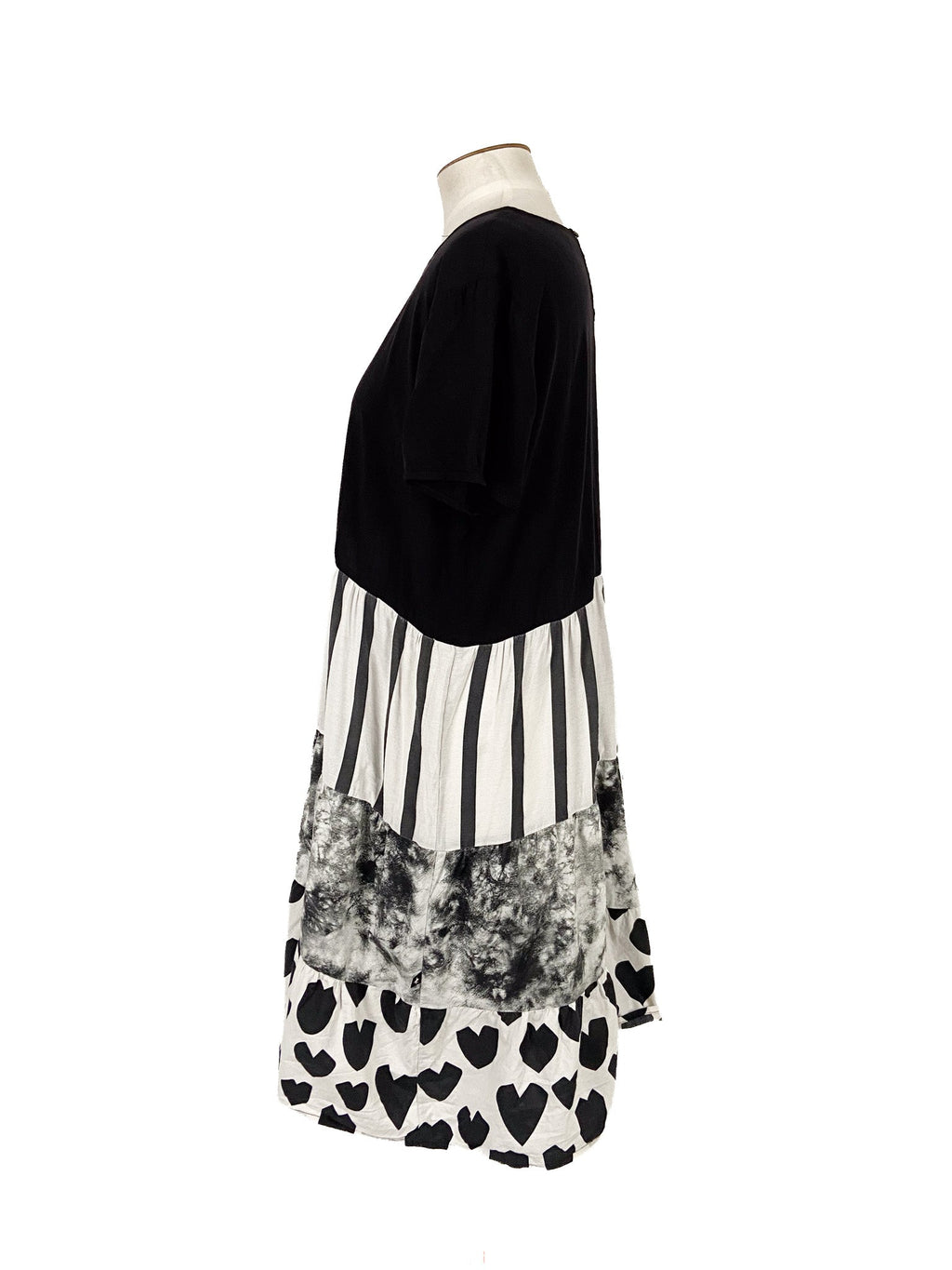 Robe Midi Noire Manches Courtes XXXL 100% Rayonne