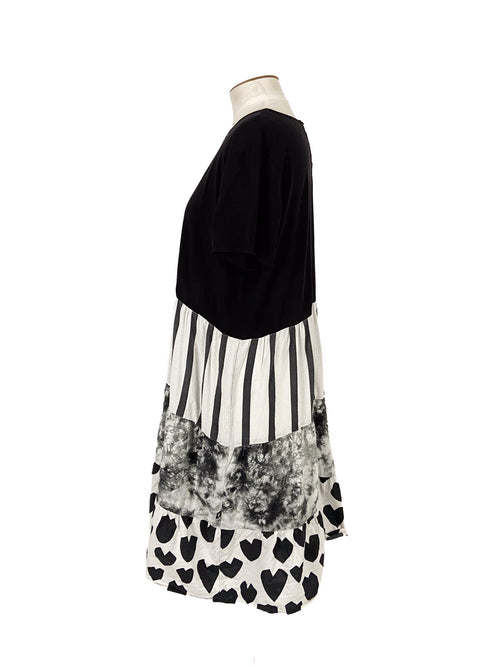 Robe Midi Noire Manches Courtes XXXL 100% Rayonne