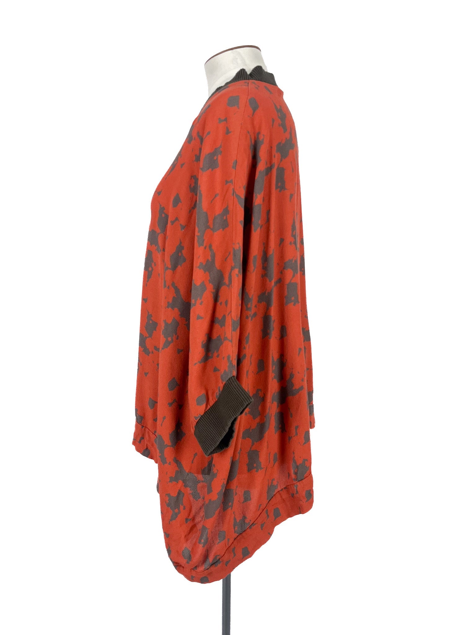 Veste courte à manches courtes orange pour femme, légère et décontractée, taille M