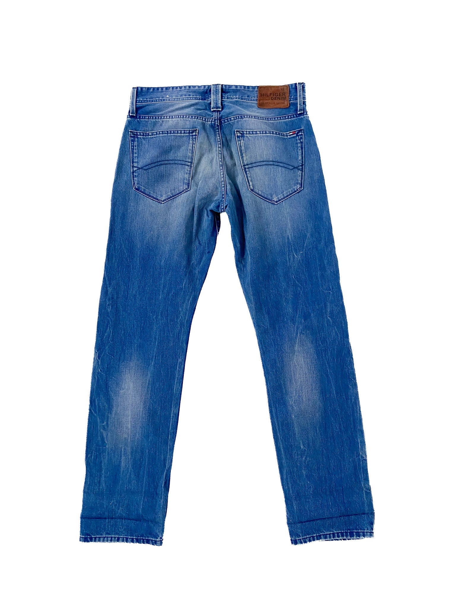 Jeans droits en coton bleu pour femme, taille 40, très bon état
