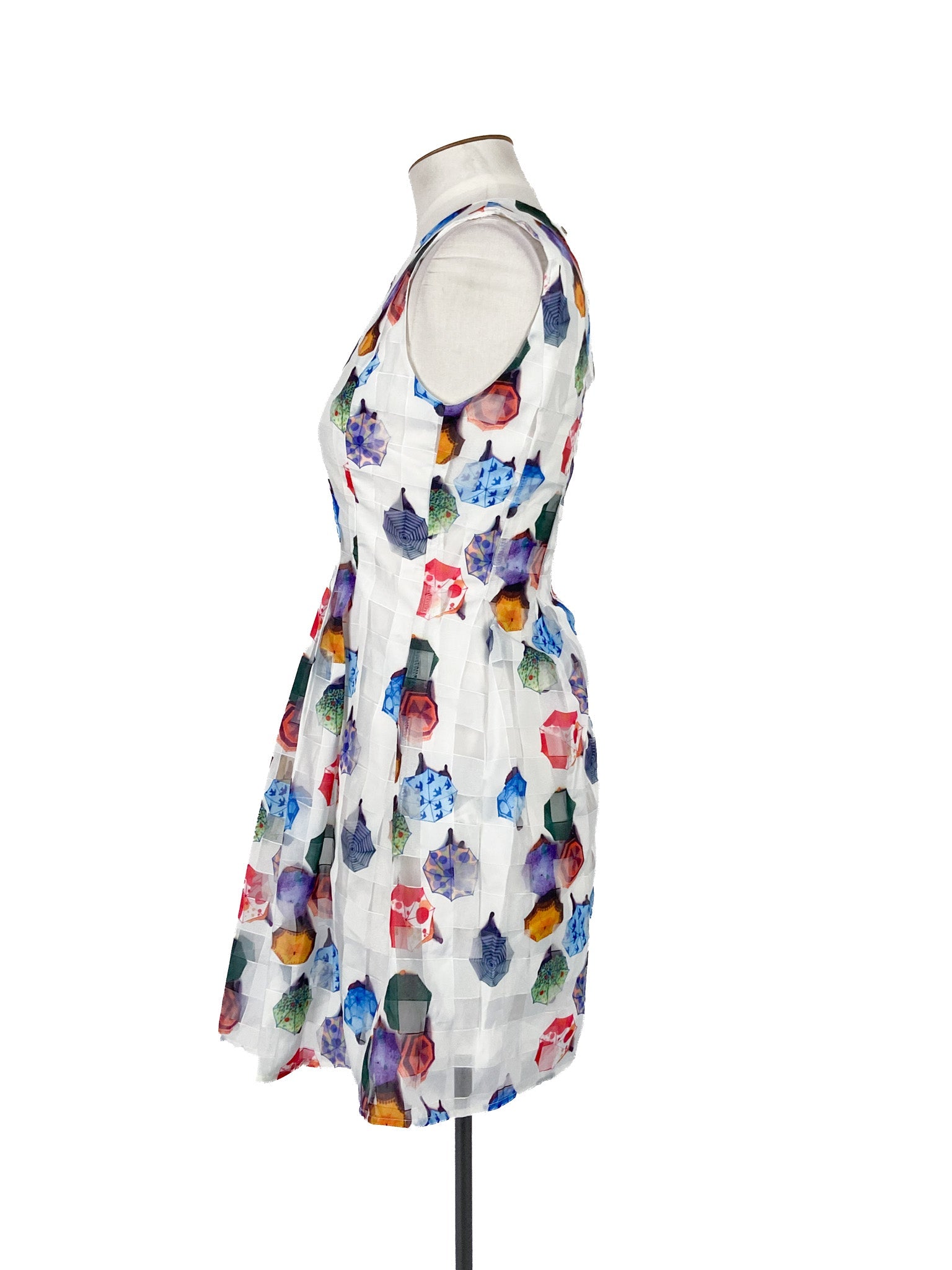 Robe courte sans manches blanche Taille 38 Décontractée Polyester Usage quotidien