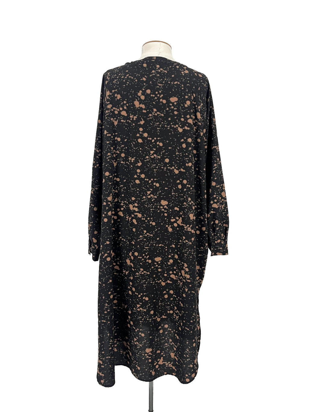 Robe midi noire à manches longues avec poches Taille 20