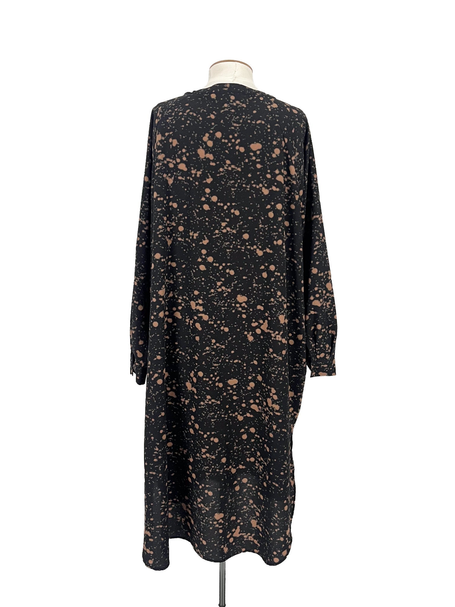 Robe midi noire à manches longues avec poches Taille 20