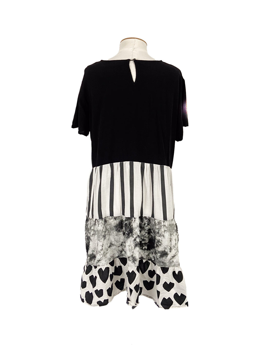 Robe Midi Noire Manches Courtes XXXL 100% Rayonne