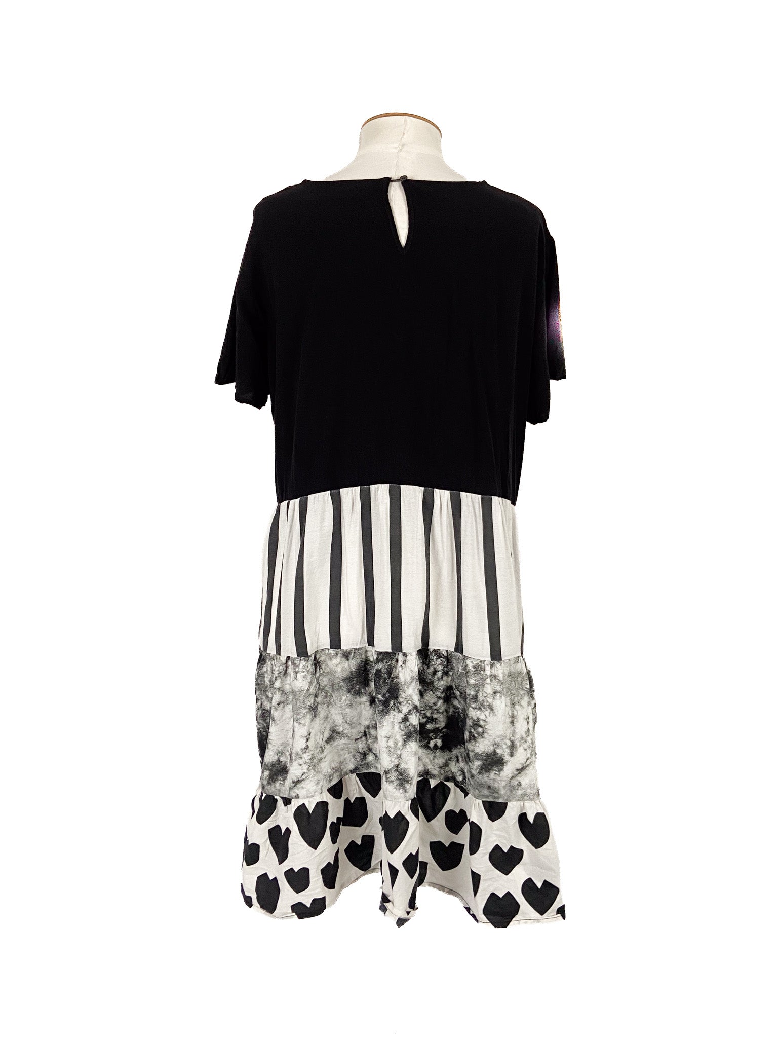 Robe Midi Noire Manches Courtes XXXL 100% Rayonne